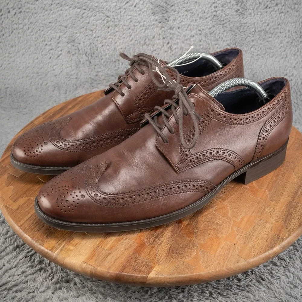 Cole Haan Copley Brown Leather Wingtip Lace Up Oxford Men's US 11 M C13143